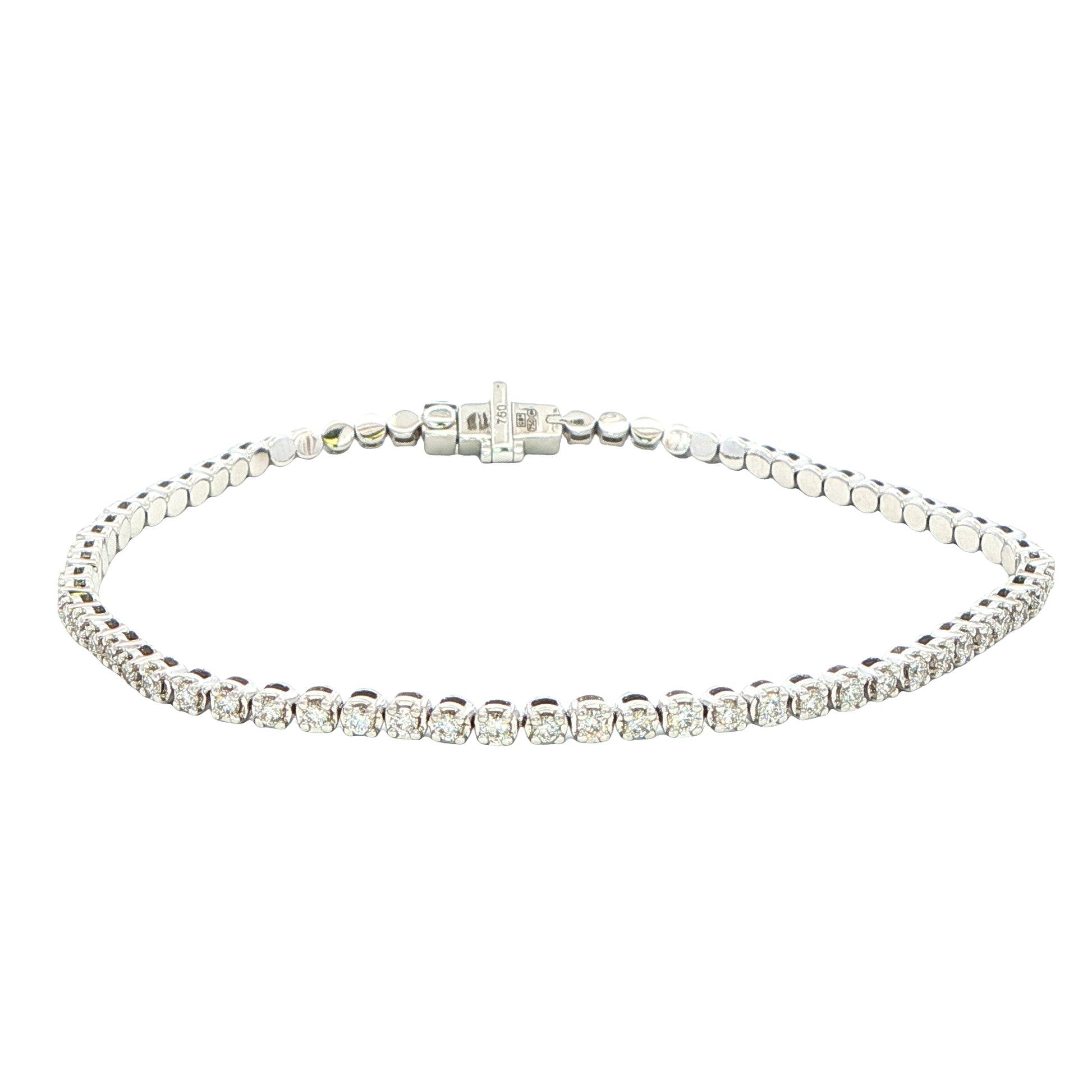 Round Brilliant cut Diamond Tennis Style Bracelet Gardiner Brothers