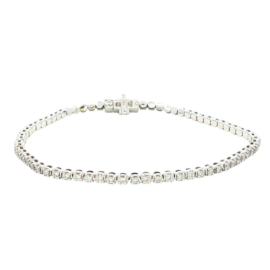 Round Brilliant cut Diamond Tennis Style Bracelet Gardiner Brothers
