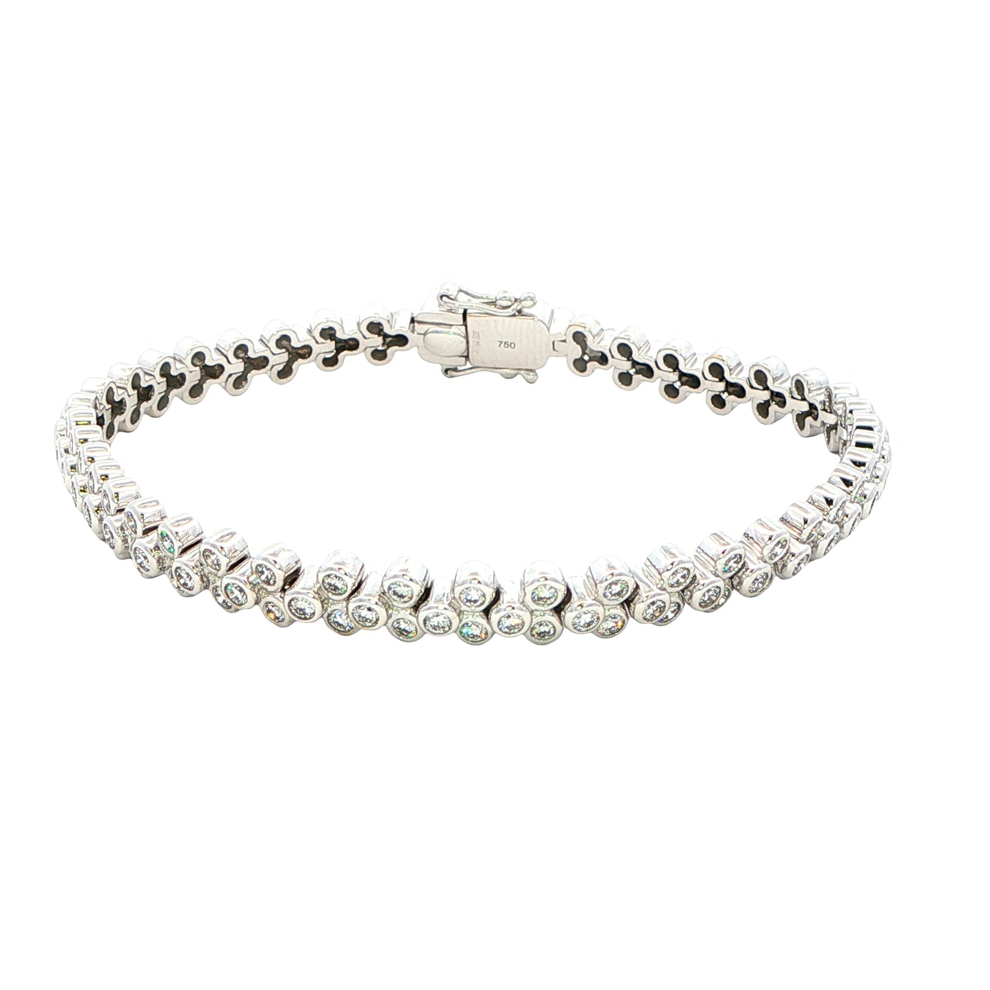 Round Brilliant cut diamond bubble style bracelet Gardiner Brothers
