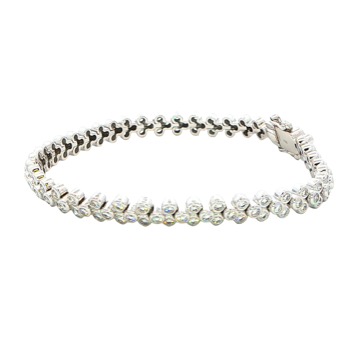 Round Brilliant cut diamond bubble style bracelet Gardiner Brothers
