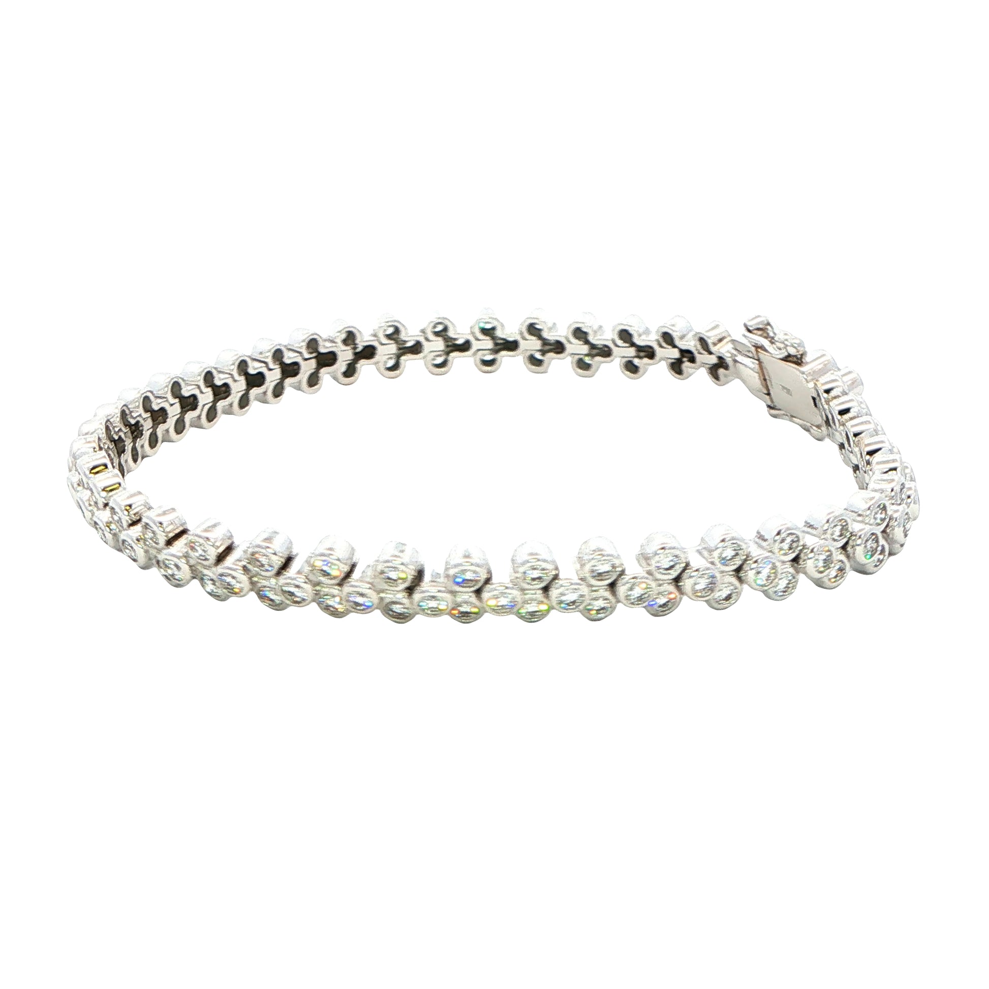 Round Brilliant cut diamond bubble style bracelet Gardiner Brothers
