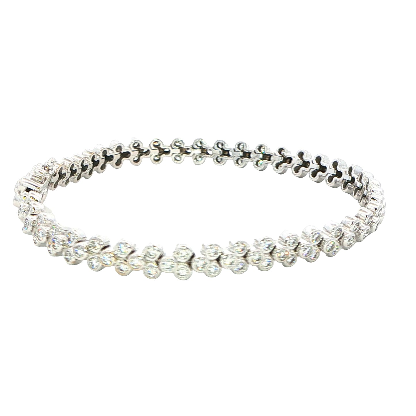 Round Brilliant cut diamond bubble style bracelet Gardiner Brothers