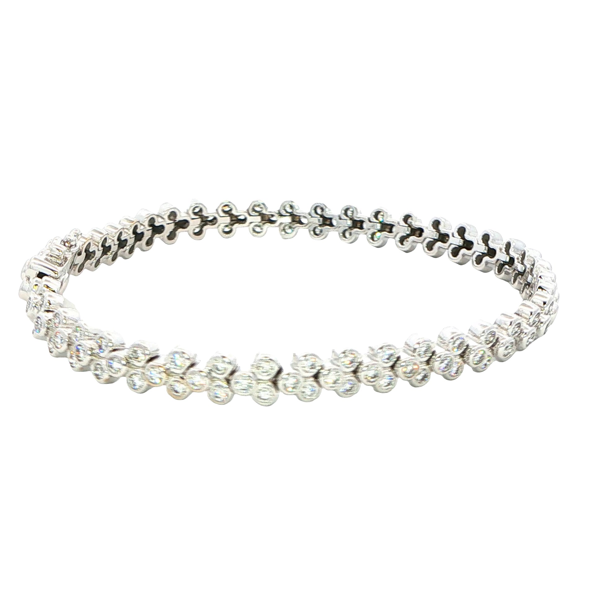 Round Brilliant cut diamond bubble style bracelet Gardiner Brothers