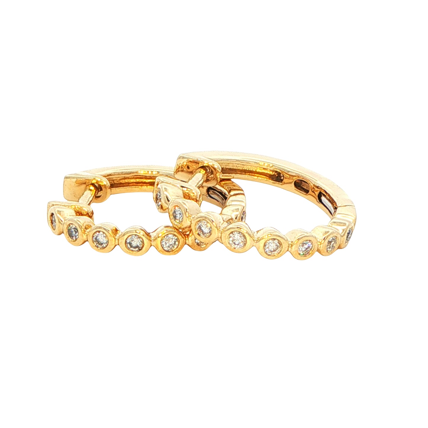 Yellow Gold Diamond Hoop Earrings Gardiner Brothers