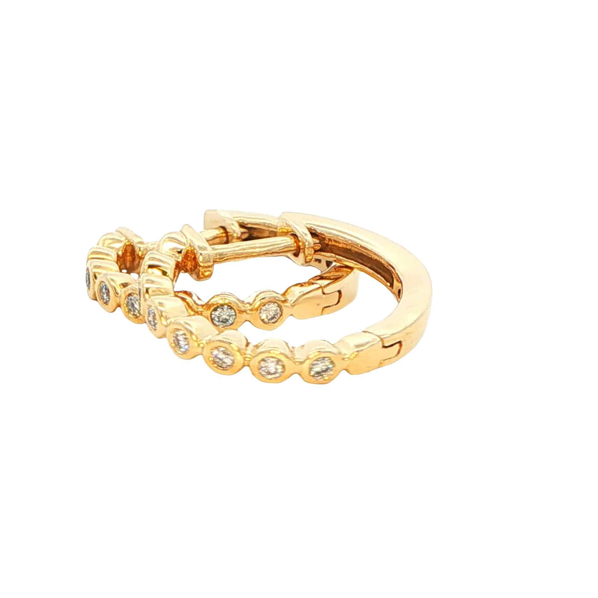 Yellow Gold Diamond Hoop Earrings Gardiner Brothers