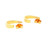 Yellow Gold 'J Shape' Half Hoop Earrings Gardiner Brothers