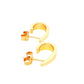 Yellow Gold 'J Shape' Half Hoop Earrings Gardiner Brothers
