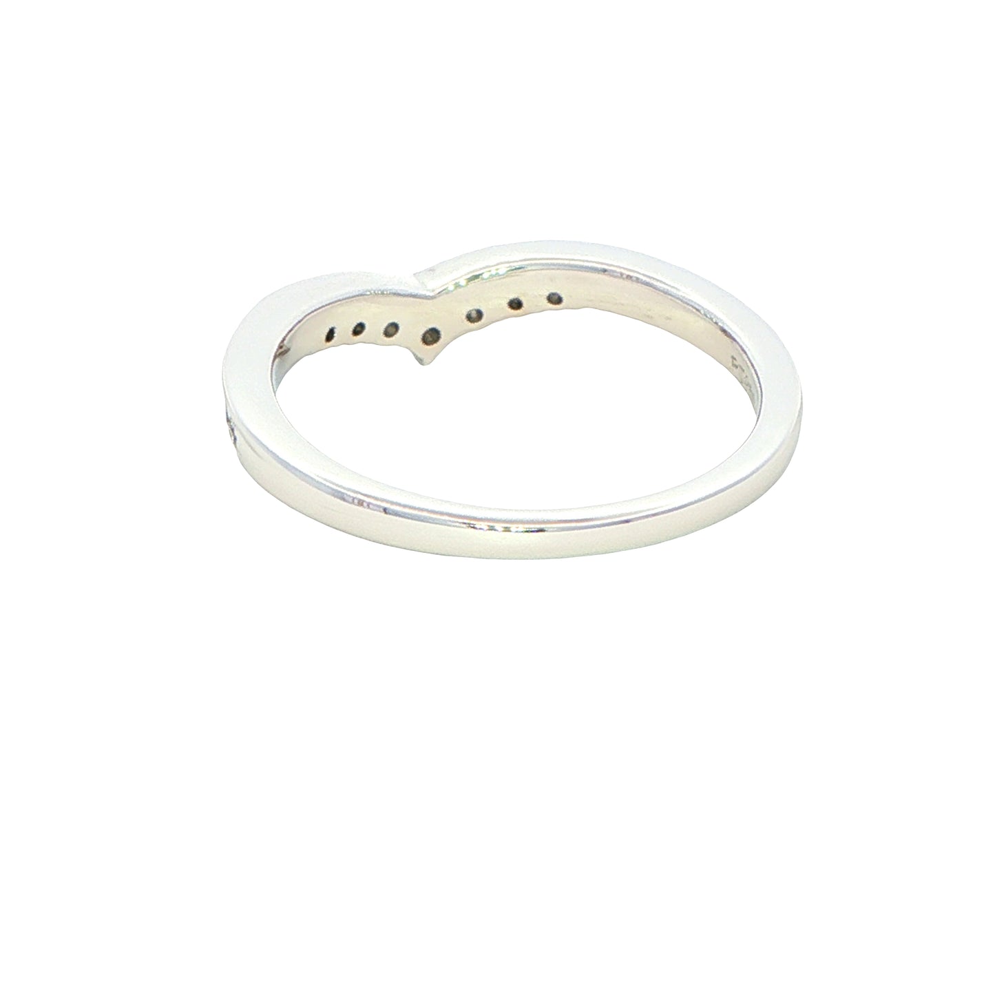 WishBone Shaped Diamond Set Wedding Band Gardiner Brothers