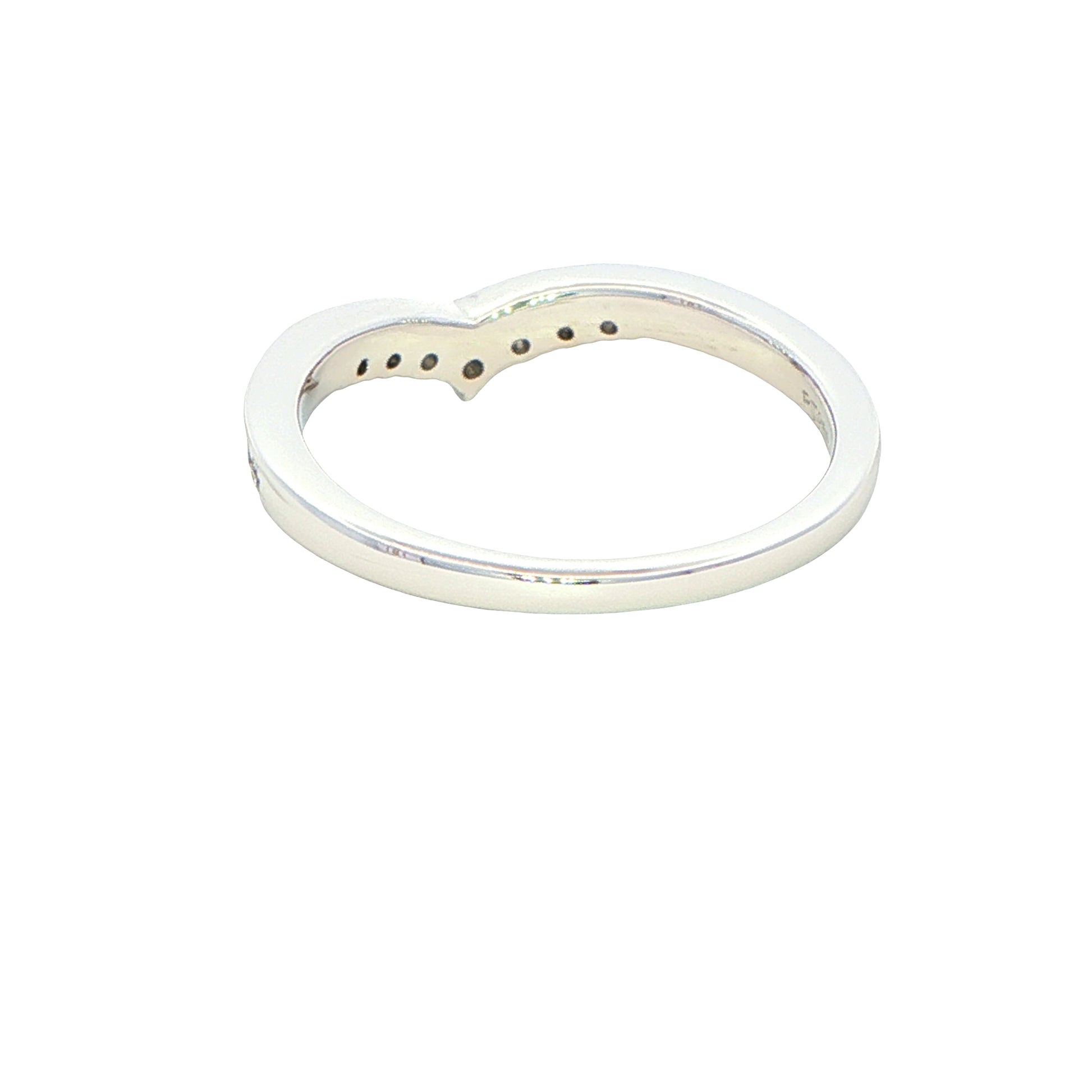 WishBone Shaped Diamond Set Wedding Band Gardiner Brothers