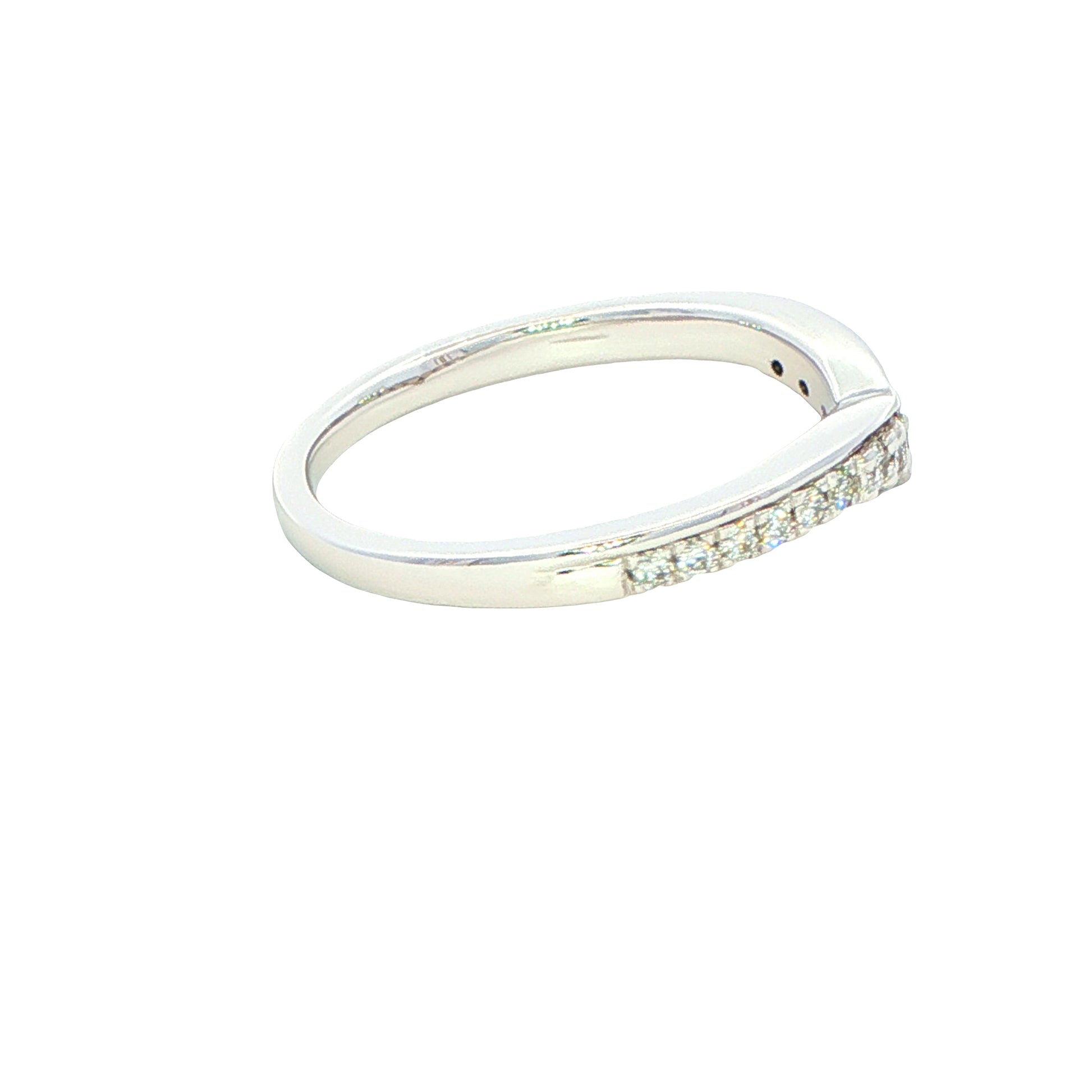 WishBone Shaped Diamond Set Wedding Band Gardiner Brothers