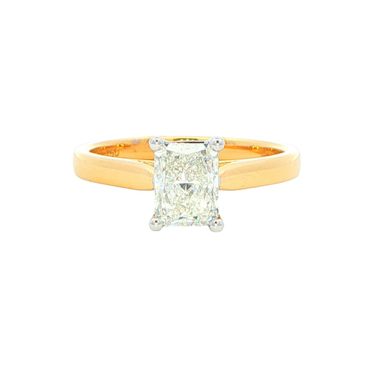 Radiant Cut Diamond Solitaire Ring - 1.00cts
