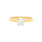 OVAL SHAPED DIAMOND SOLITAIRE RING - 0.45CTS