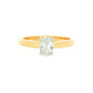 Oval Shaped Diamond Solitaire Ring - 0.50cts
