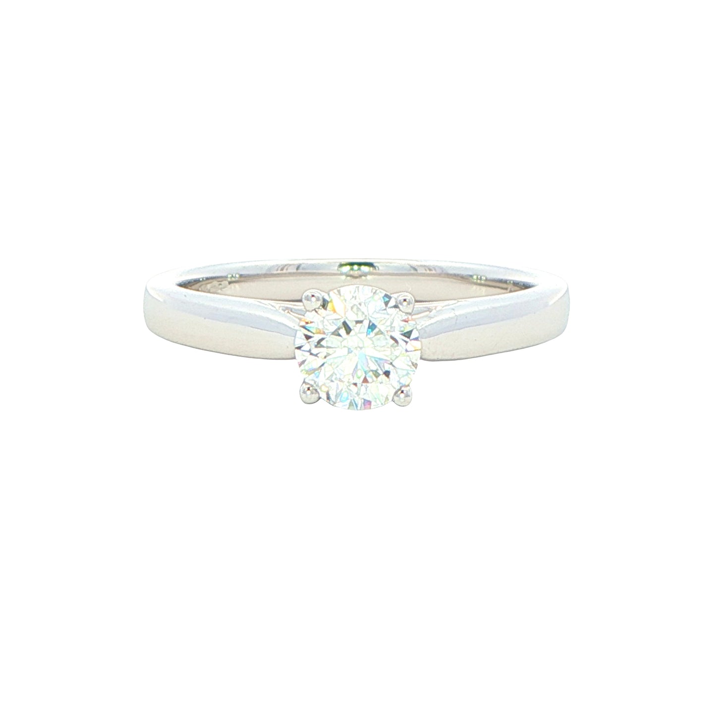 Round brilliant cut diamond solitaire ring - 0.60cts