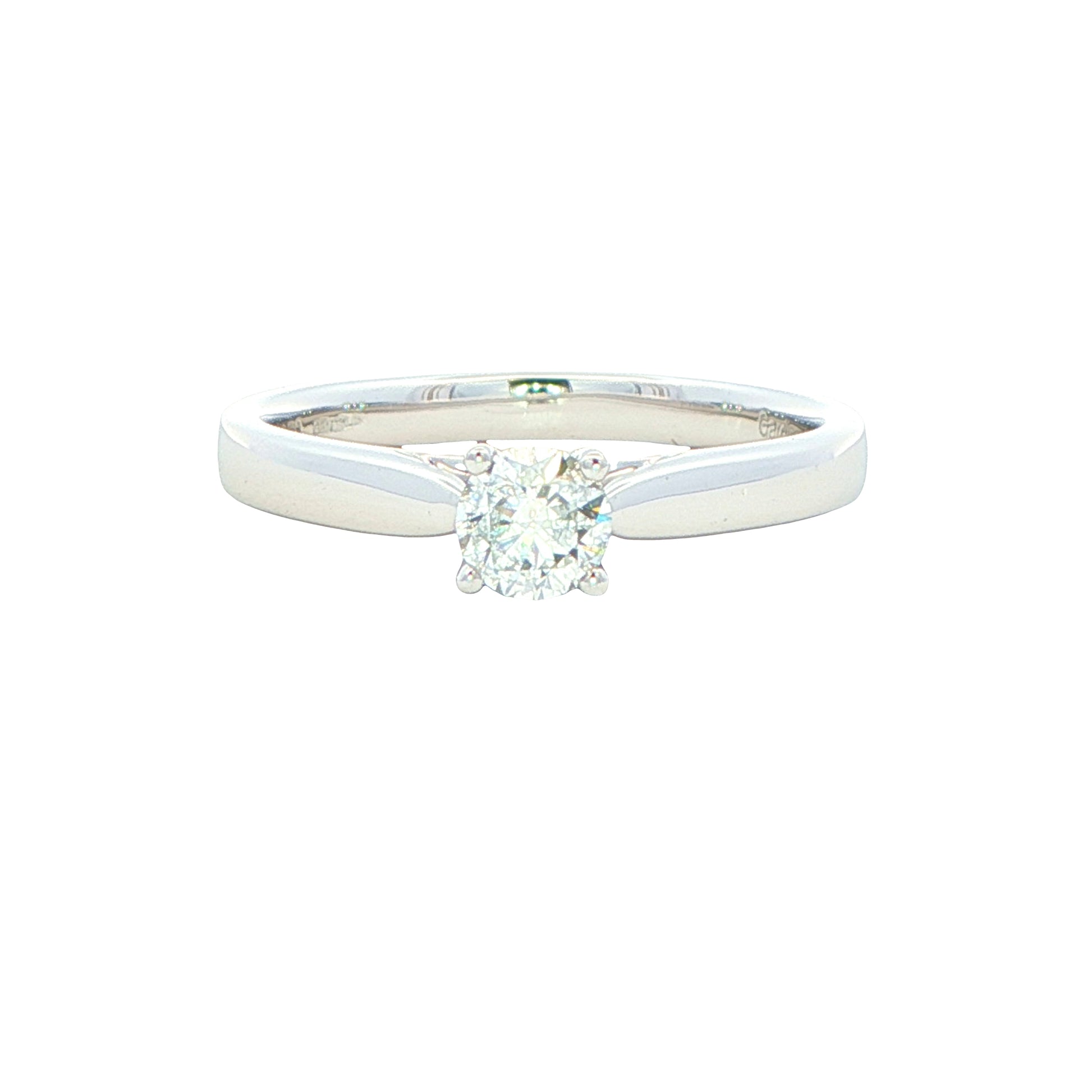 Round Brilliant Cut Diamond Solitaire Ring - 0.31cts Gardiner Brothers