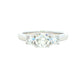 Round Brilliant cut diamond 3 stone ring - 1.00cts
