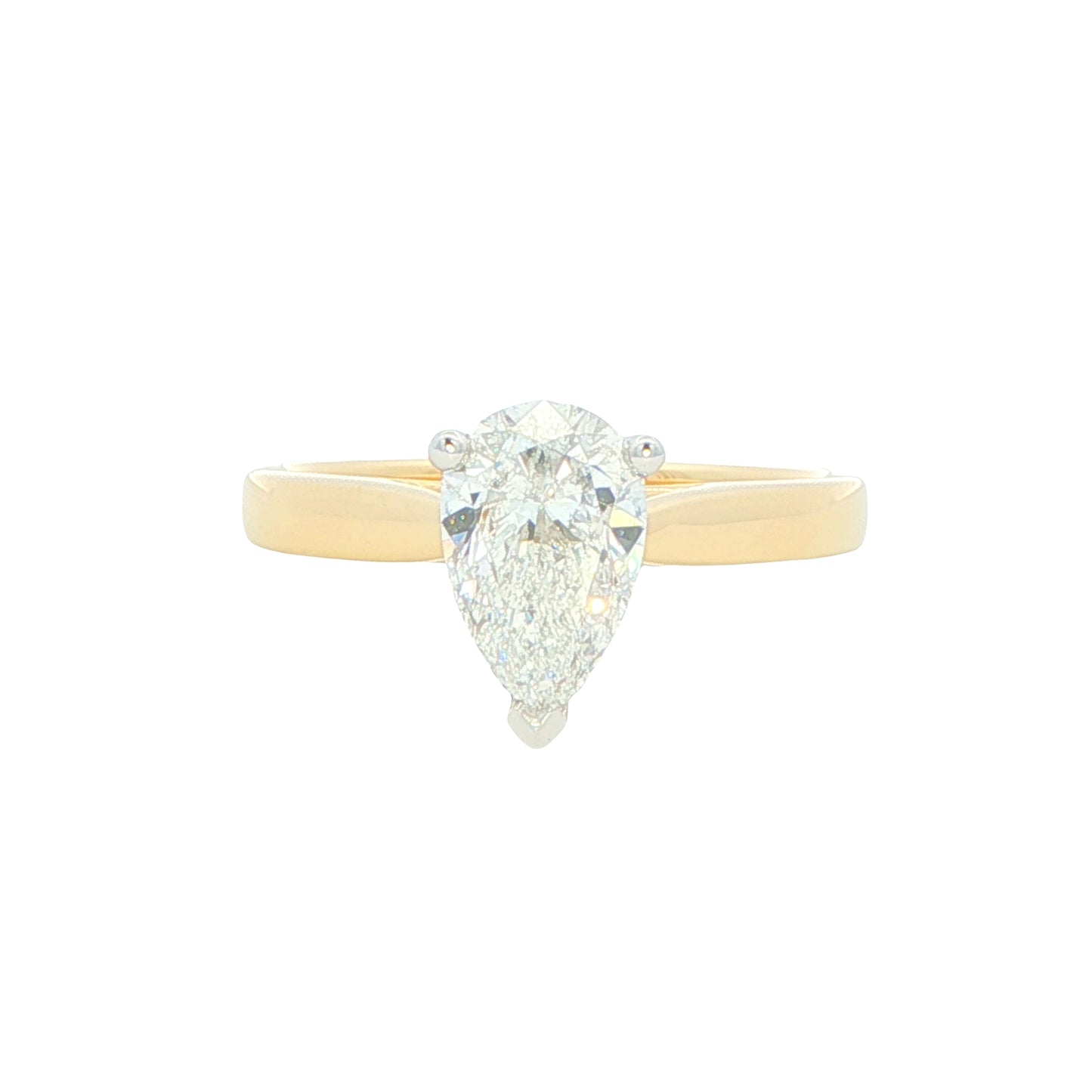 Pear Shaped Diamond Solitaire Ring - 1.20cts