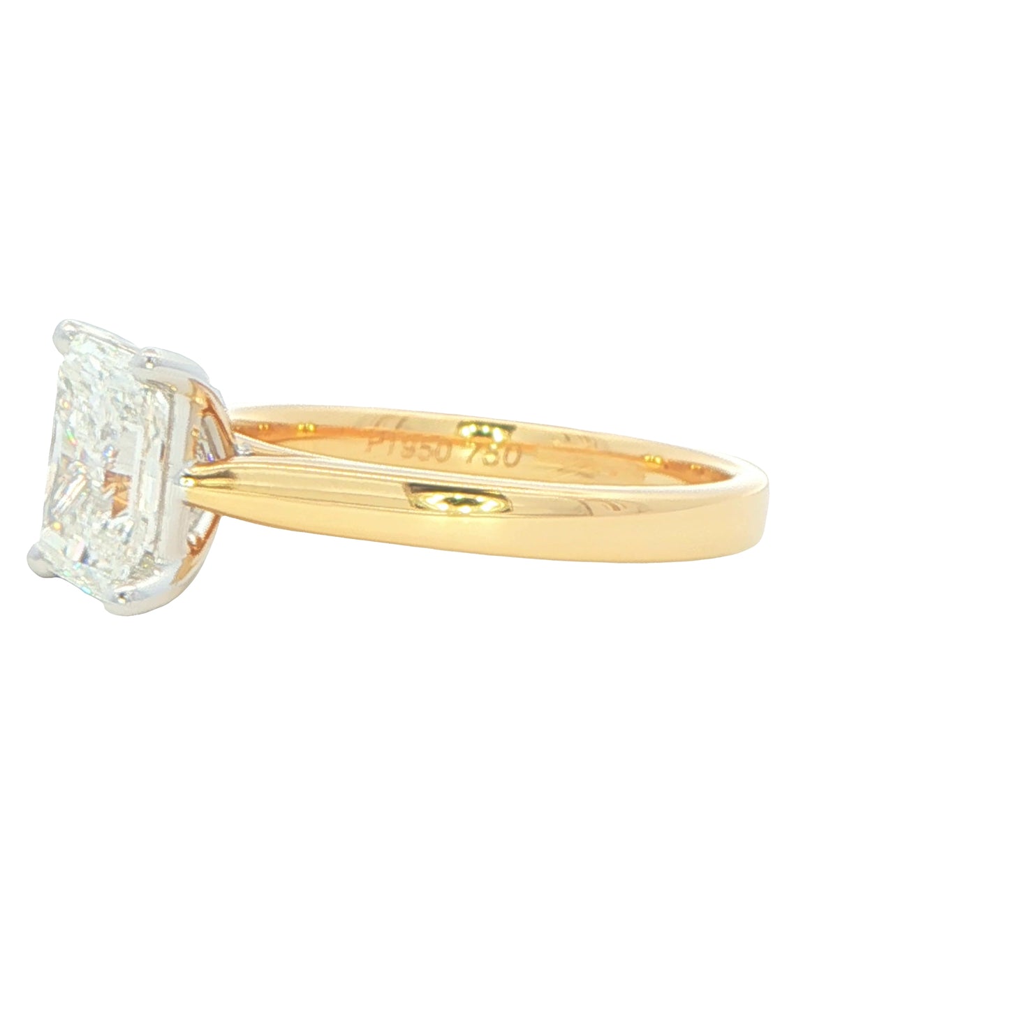 Radiant Cut Diamond Solitaire Ring - 1.51cts