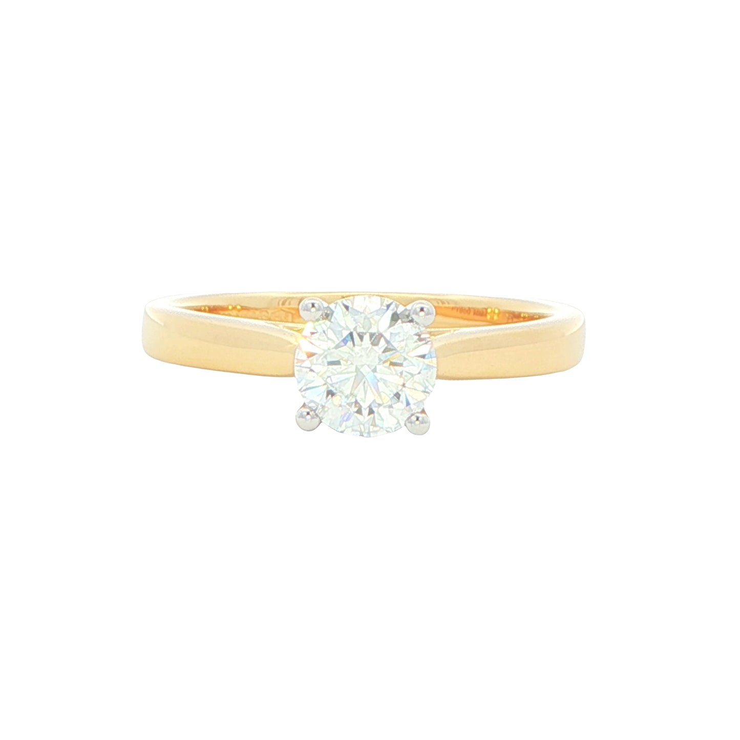 Round Brilliant cut diamond solitaire ring - 0.71cts