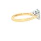 Octagonal shaped Sapphire and emerald cut diamond 3 stone ring