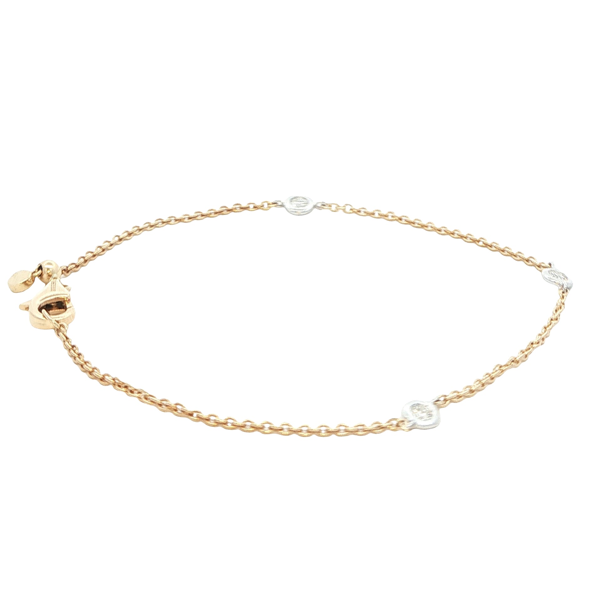 Yellow and white gold "Yard of diamond" style bracelet Gardiner Brothers