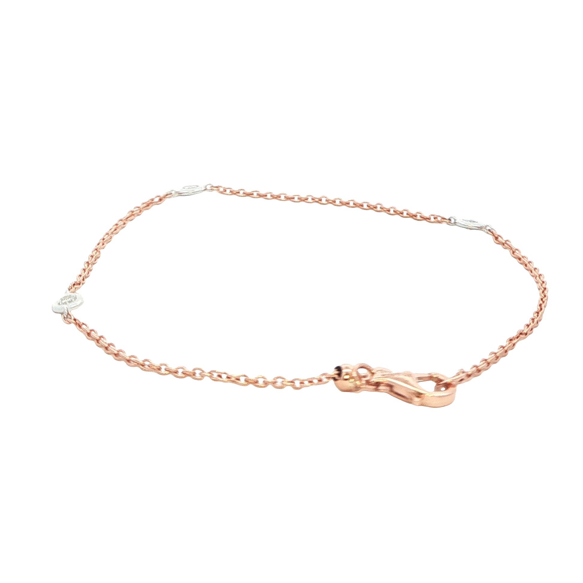 Rose and white gold "yard of diamond" bracelet Gardiner Brothers