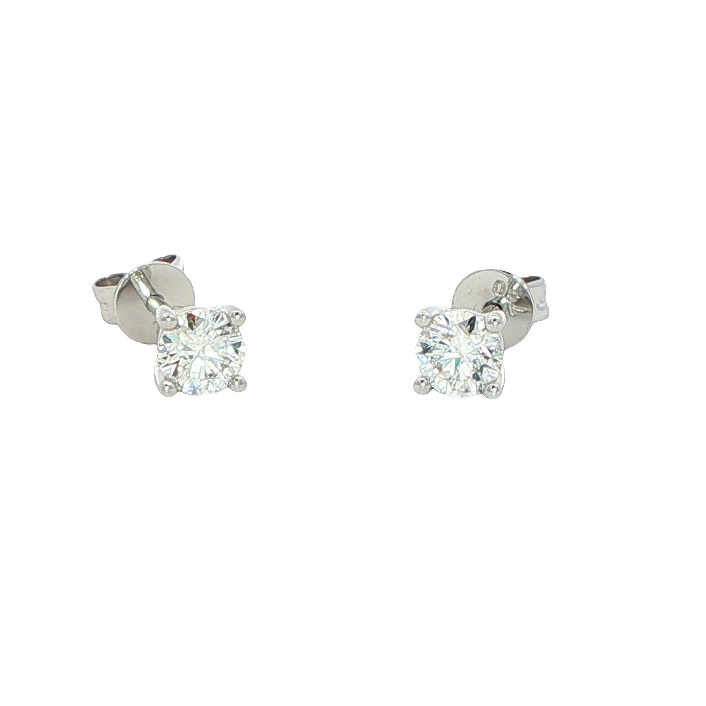 Round Brilliant Cut Diamond Solitaire Earrings - 0.60cts Gardiner Brothers