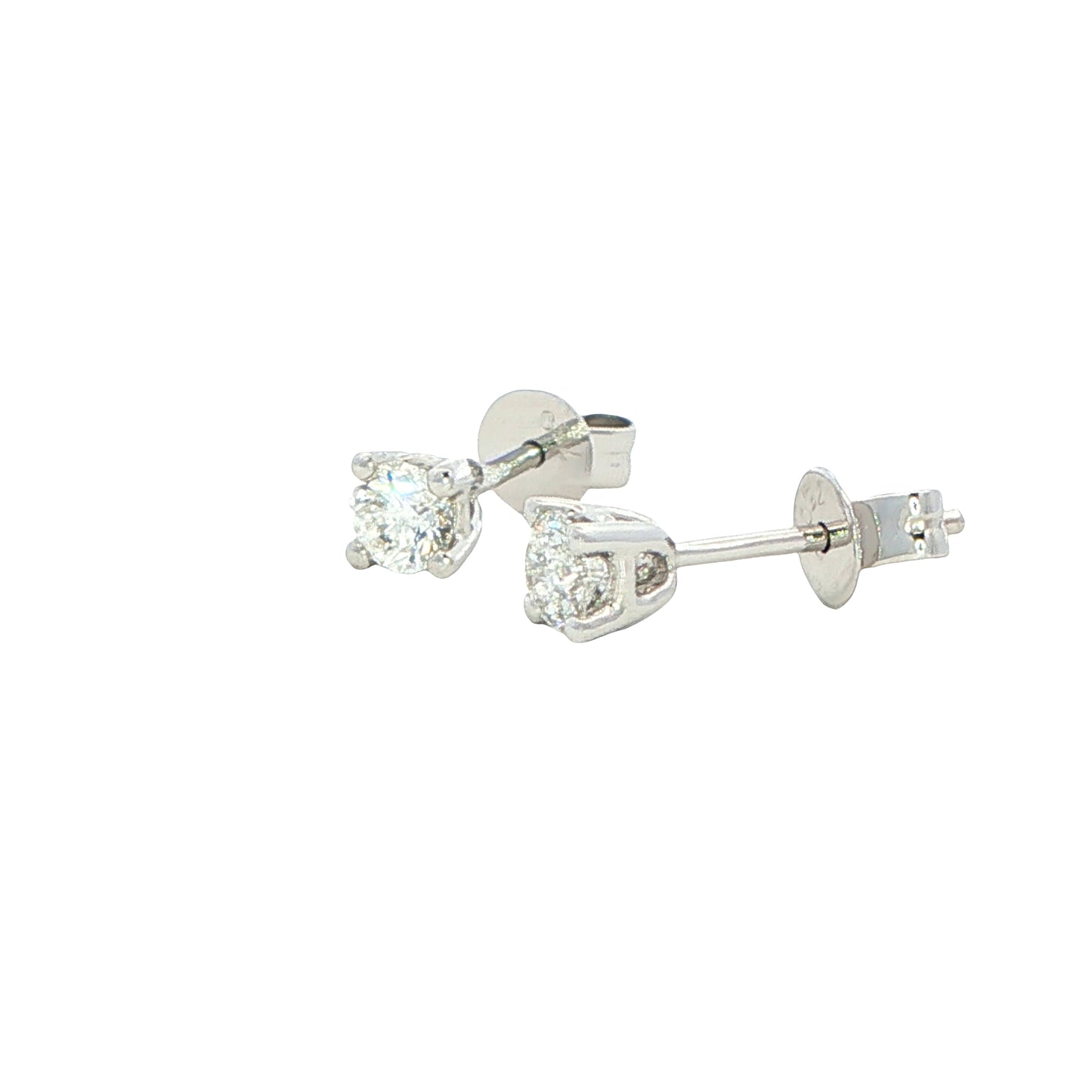 Round Brilliant Cut Diamond Solitaire Earrings - 0.40cts Gardiner Brothers