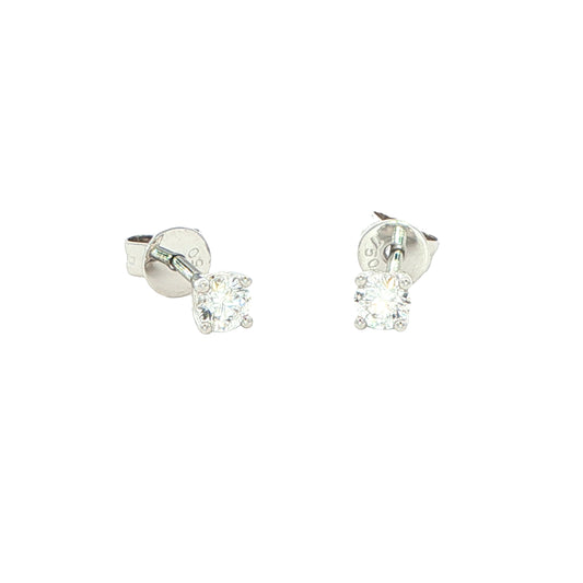 Round Brilliants Cut Diamond Solitaire Earrings - 0.30cts Gardiner Brothers