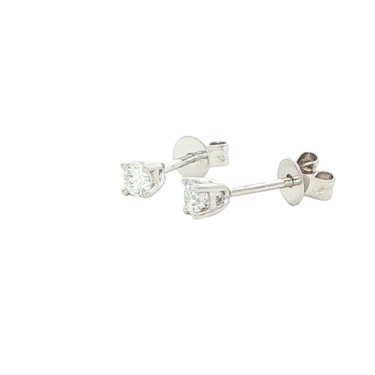 Round Brilliants Cut Diamond Solitaire Earrings - 0.30cts Gardiner Brothers
