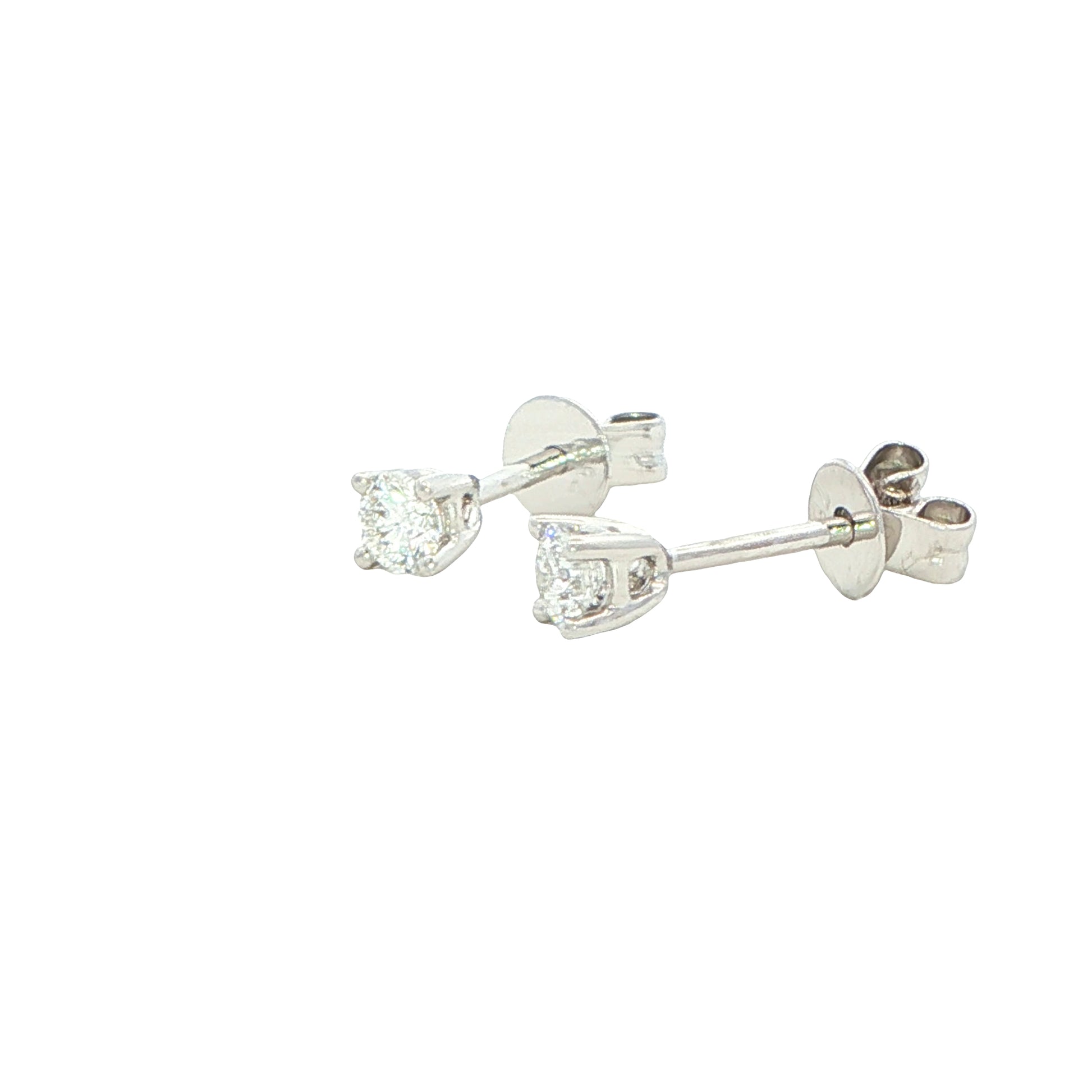 Round Brilliants Cut Diamond Solitaire Earrings - 0.30cts Gardiner Brothers