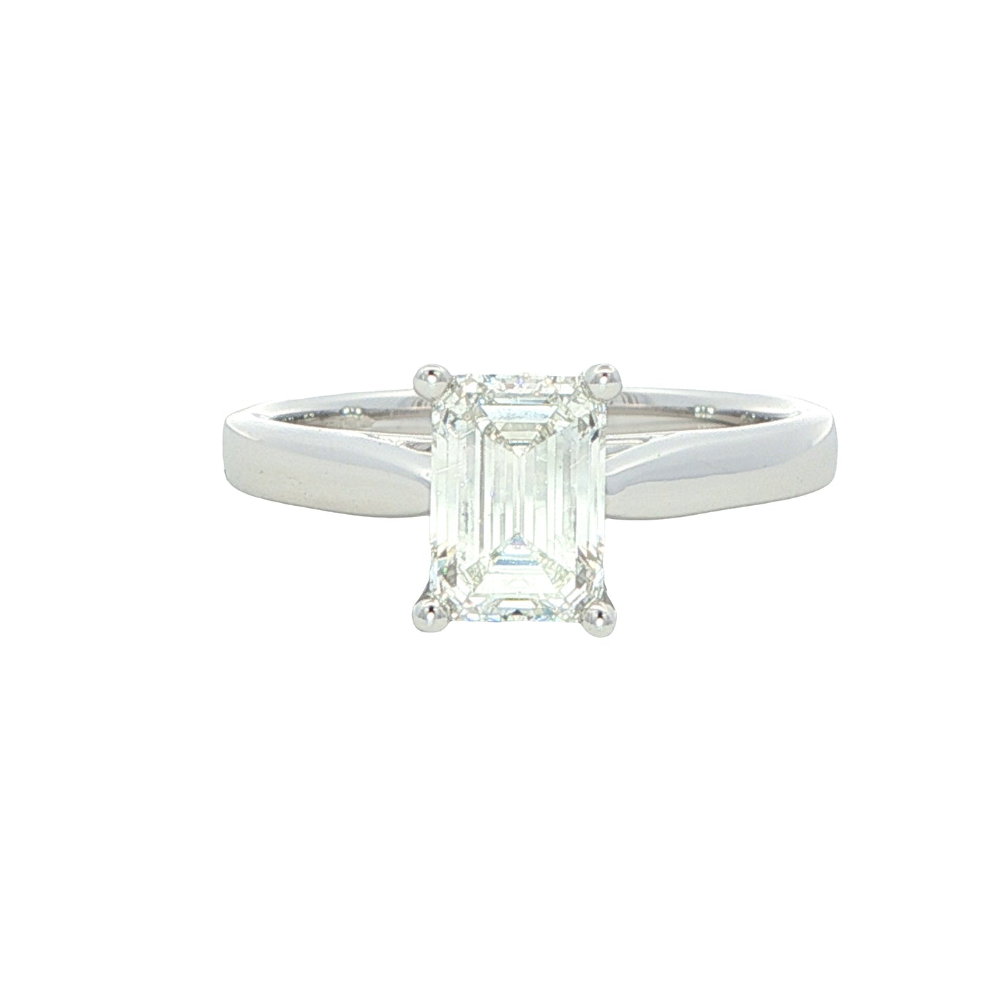 Emerald Cut Diamond Solitaire Ring - 1.21cts