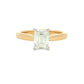 Emerald cut diamond solitaire ring - 1.20cts
