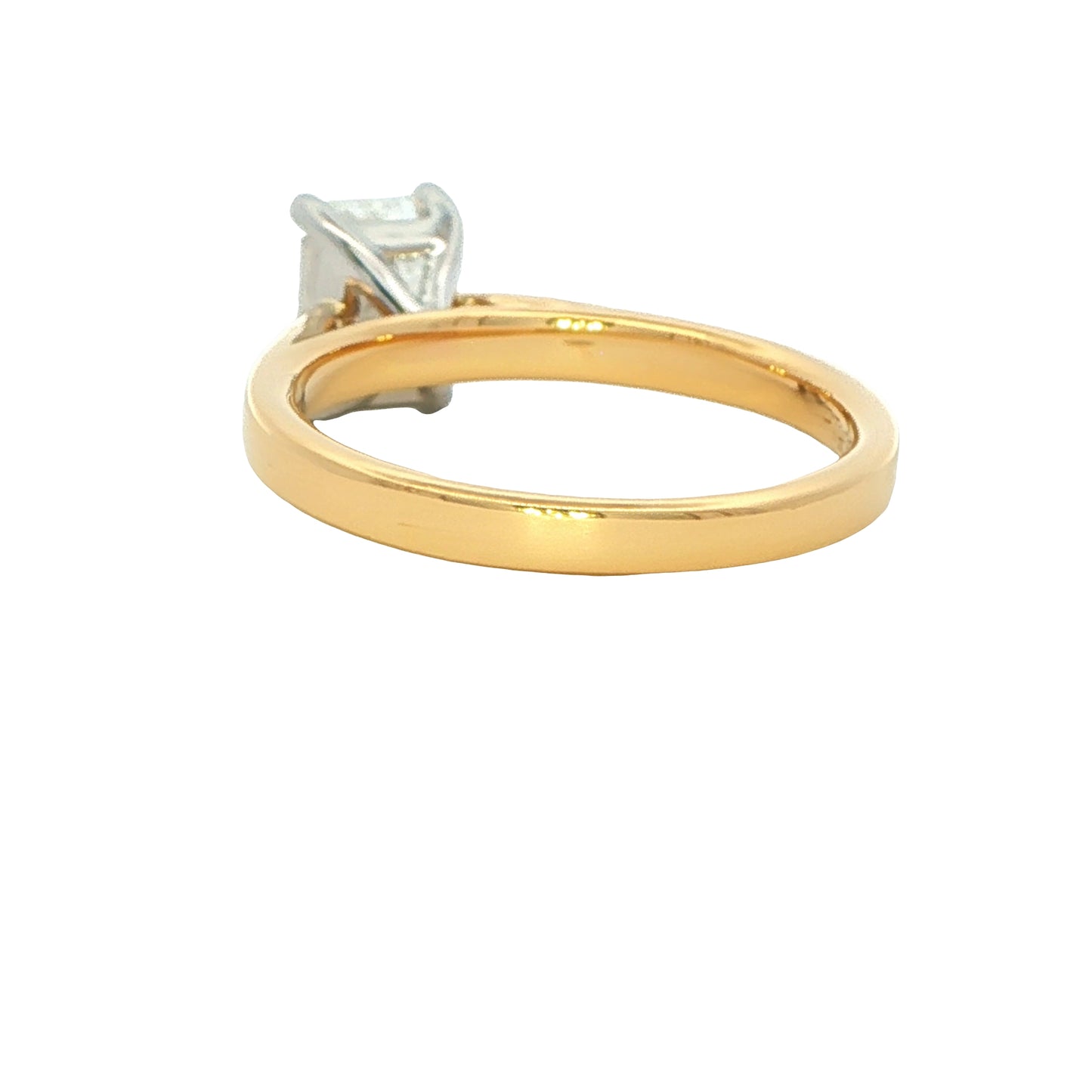 Emerald cut diamond solitaire ring - 1.20cts