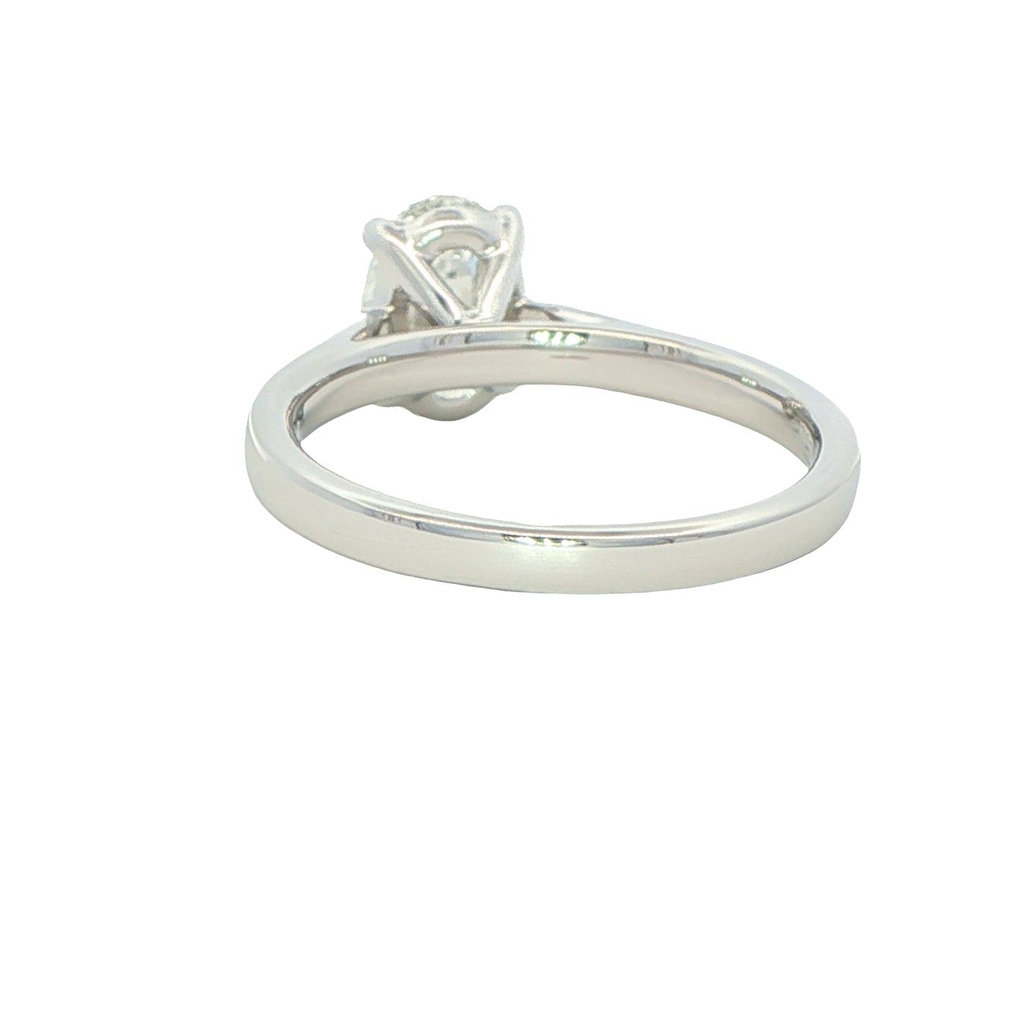 Oval shaped diamond solitaire ring - 1.20cts