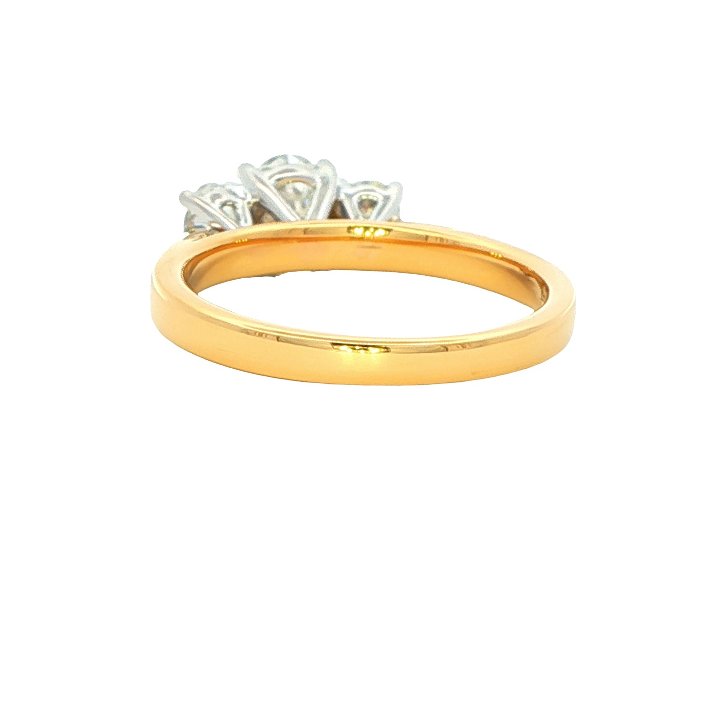 Oval Shaped Diamond 3 Stone Ring - 1.18cts