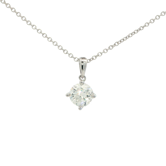 Round Brilliant Cut Diamond Solitaire Pendant - 1.50cts