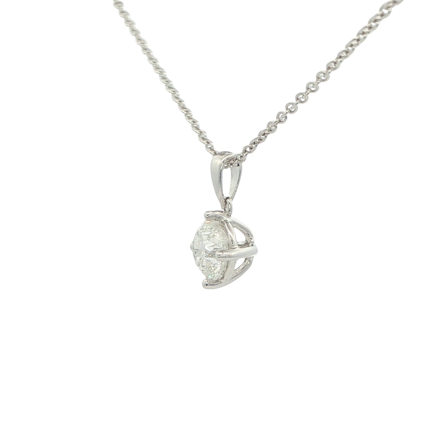 Round Brilliant Cut Diamond Solitaire Pendant - 1.50cts