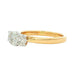 Oval shaped diamond 3 stone ring - 0.81cts