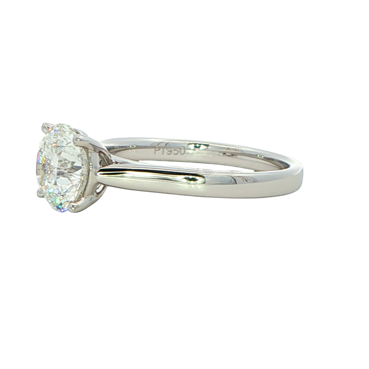 Round Brilliant cut diamond solitaire ring - 1.70cts