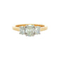Oval Shaped Diamond 3 Stone Ring - 0.90cts