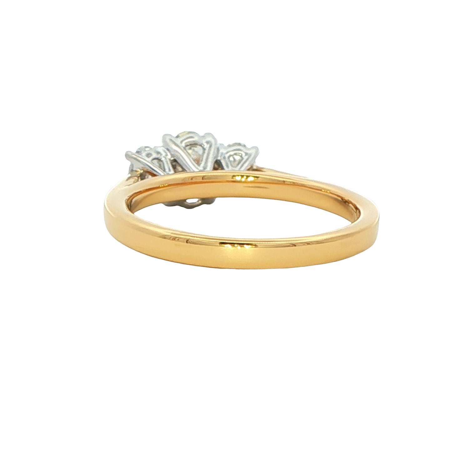 Oval Shaped Diamond 3 Stone Ring - 0.90cts