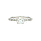 Round brilliant cut diamond solitaire ring with diamond set shoulders - 0.95cts Gardiner Brothers
