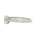 Oval shaped diamond solitaire with round brilliant cut diamond set shoulders - 0.95cts Gardiner Brothers
