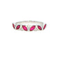 Marquise shaped ruby and round brilliant cut diamond dress ring