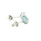 Aquamarine and Diamond Halo Style Earrings