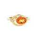 Oval shaped Citrine and round brilliant cut diamond dress ring Gardiner Brothers