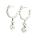 Diamond Hop earrings with a diamond drop Gardiner Brothers