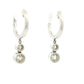 Diamond Hop earrings with a diamond drop Gardiner Brothers