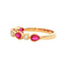 Pear shaped ruby and round brilliant cut diamond dress ring Gardiner Brothers